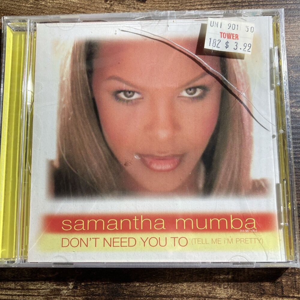 I Don't Need You to by Samantha Mumba (CD Single, 2001) Tower Records Sticker